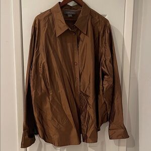 Lane Bryant Brown Shirt Jacket